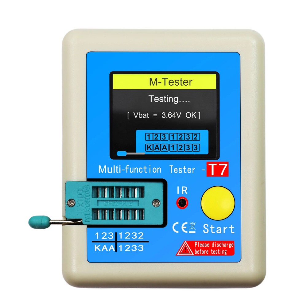 LCR-T7 Transistor Tester TFT Diode Triode Capacitance Meter LCR ESR Meter