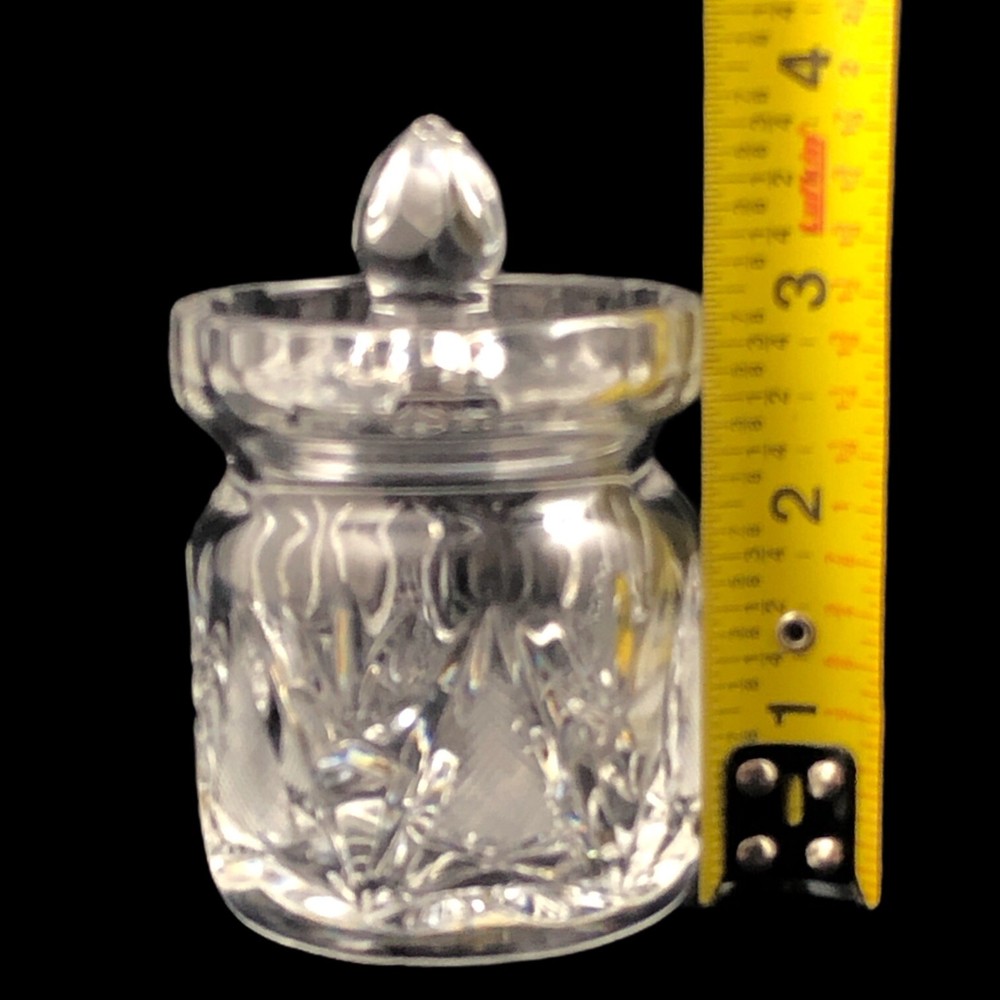 Small Cut Crystal Jam Jelly Ginger Jar W/ Lid