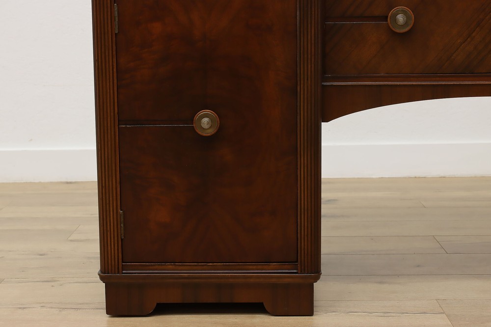 Art Deco Vintage Waterfall Buffet Sideboard Server, Globe #52199