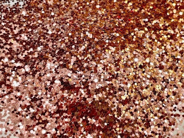 "Golden Rose Medium" Medium Cut Pink Glitter
