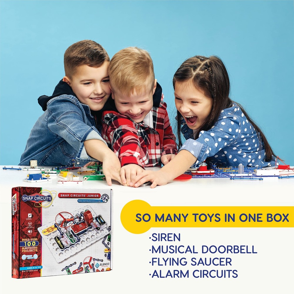 Snap Circuits Jr. SC-100 Electronics Exploration Kit, Over 100 Projects, Full...