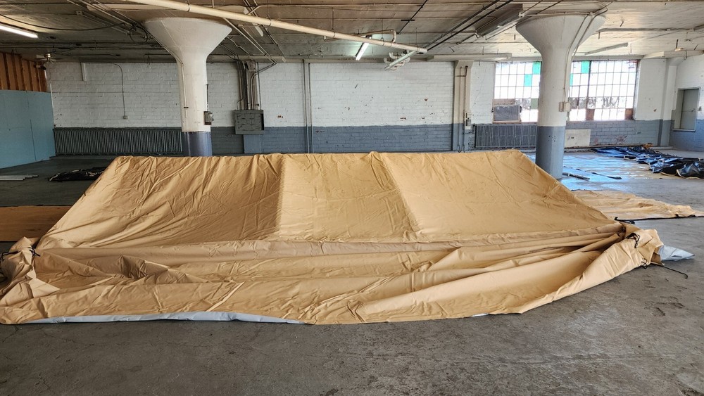 Mobile Shelter Systems Expeditionary STF Warehouse System Frame and Tent