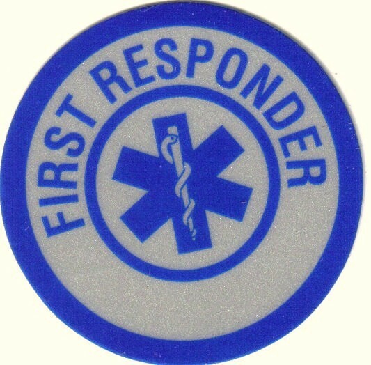 Decal/Sticker Round 3" FIRST RESPONDER
