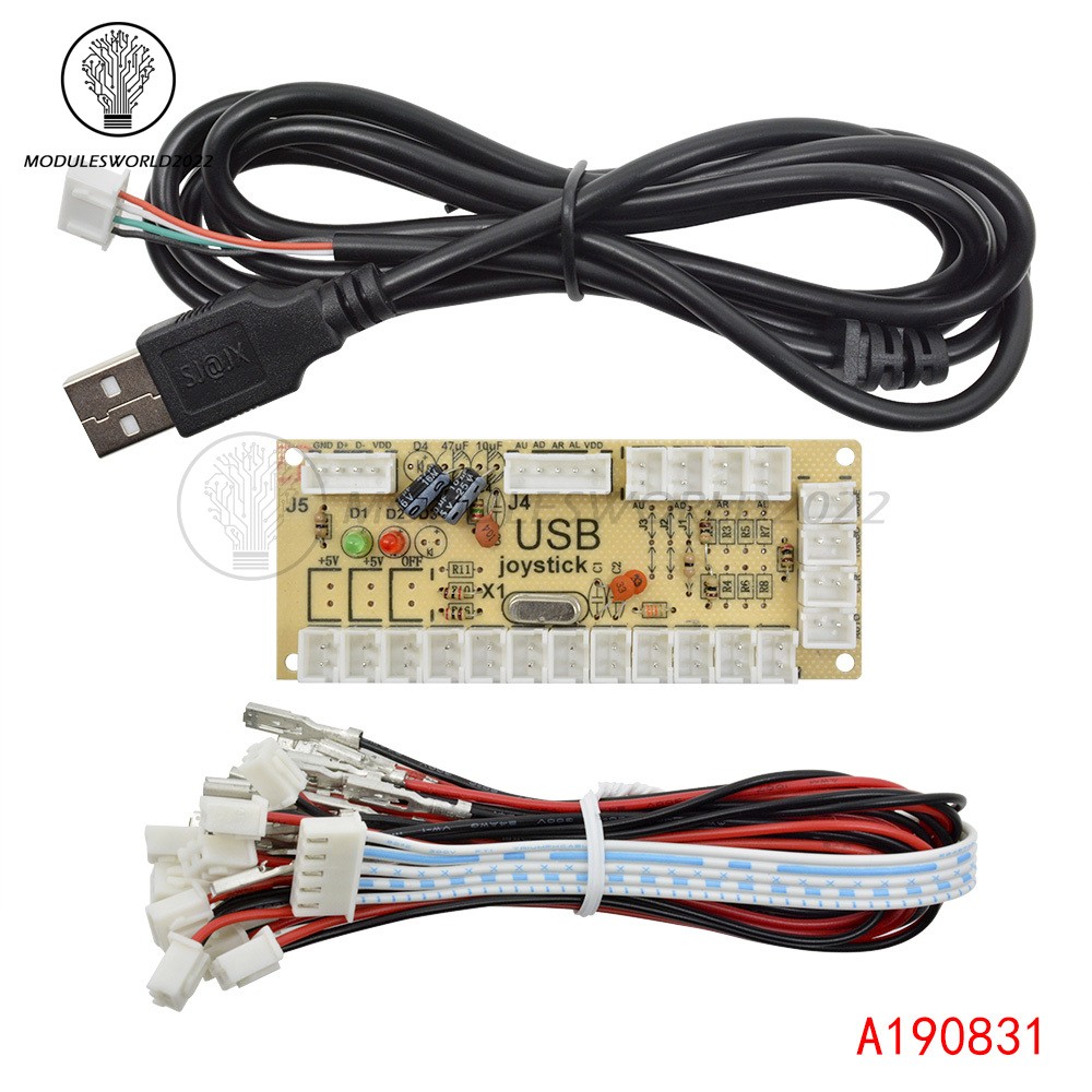 Zero Delay Arcade USB Encoder PC to Joystick Button For MAME Fight Stick Control