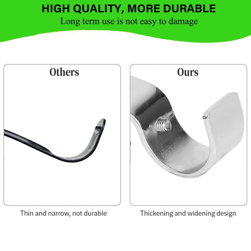 Curtain Rod Brackets for Adjustable, 2 Pack Premium Bracket Silver