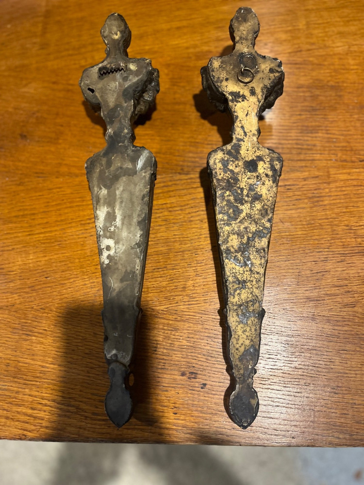 Pair Antique Wall Sconces Decorative Carved Classical Style