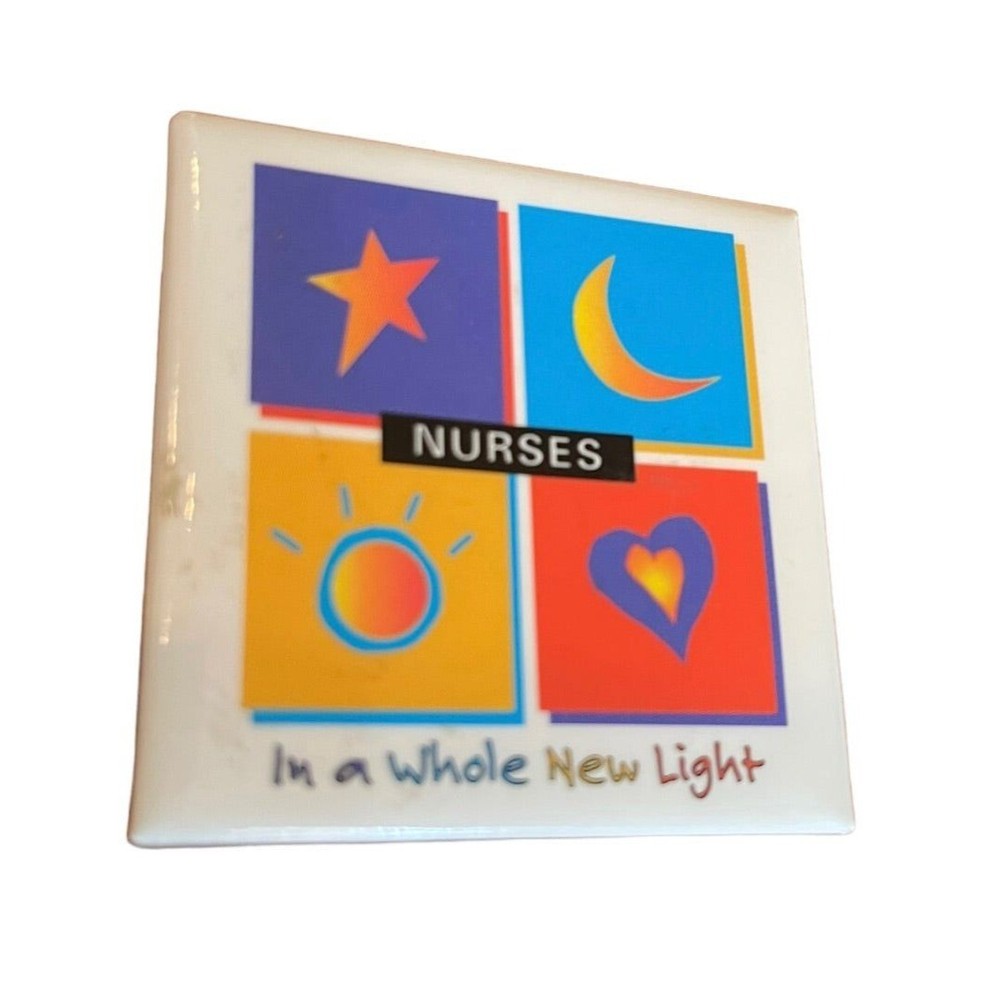 Nurses In a Whole New Light Square Pinback Button 2" Square