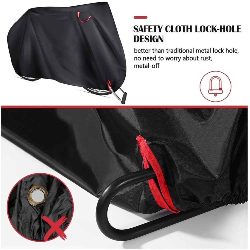 Multi-Functional 210D Foldable Waterproof Bicycle Rain Cover Protective