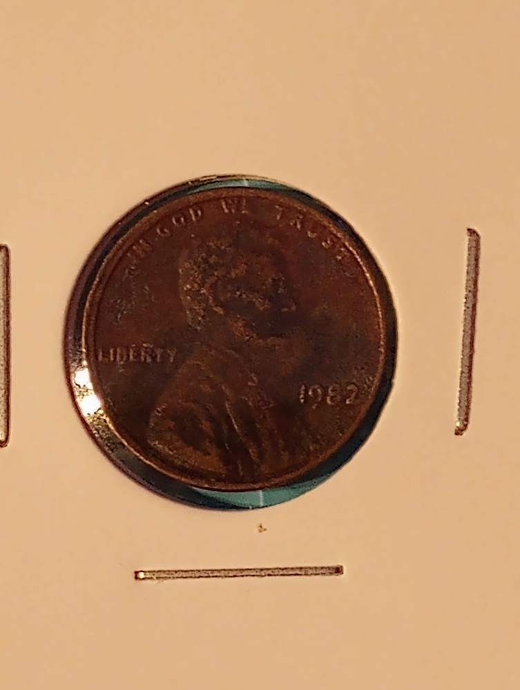 1982 P Multi Error Lincoln Cent DDO, Misaligned, Rotated Die. #78