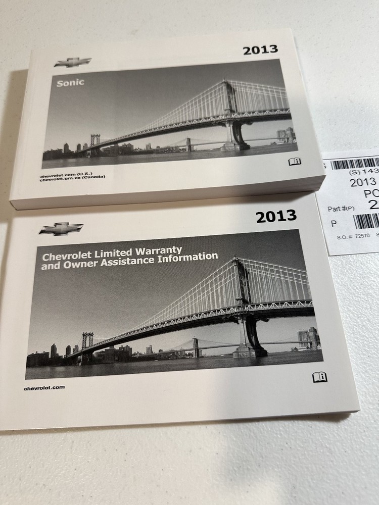 2013 Chevrolet Sonic Owner Manual Set