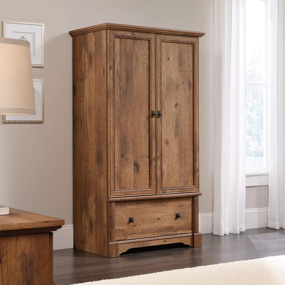 Vintage Oak Palladia Armoire - Elegant Storage Solution