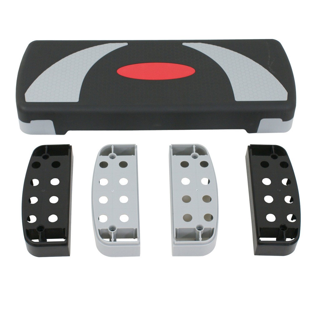 Aerobic Step Platform 31" Adjustable Exercise Workout Steppers w/Stackable Riser