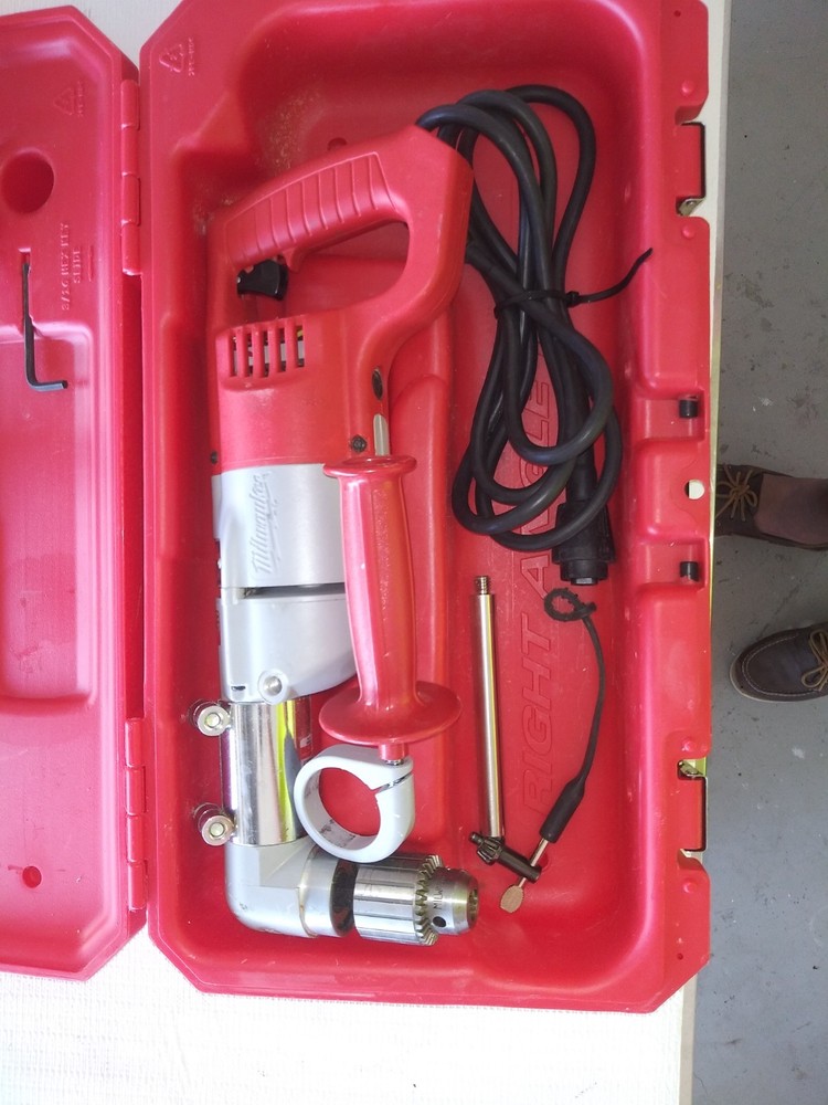 Milwaukee 1/2in Right Angle Drill Kit, 3107-6 variable speed, forward, reverse