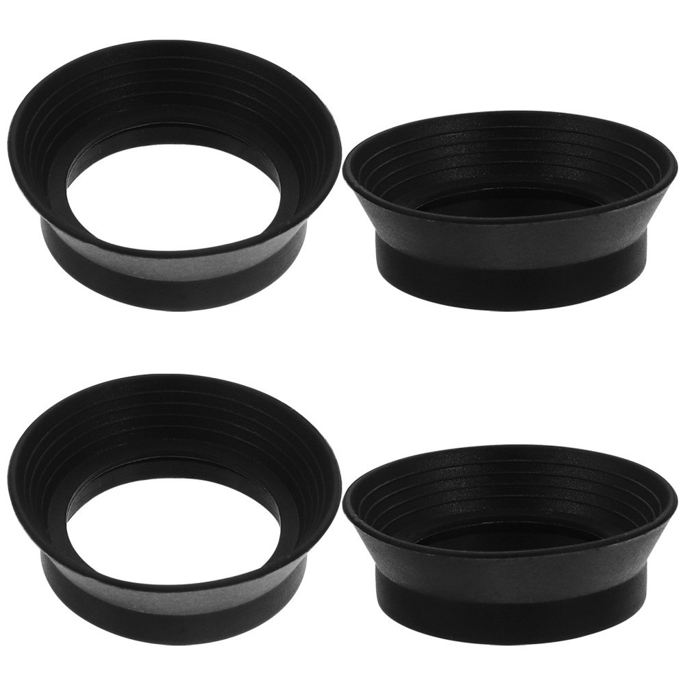 4 Pcs Microscope Accessories Eyepiece Eyecup Foldable Replacement for Telescope