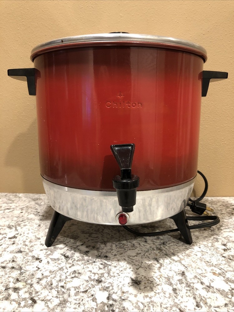 Vintage Chilton Aluminum 30 Cup Automatic Percolator Tested. Brew Light Works