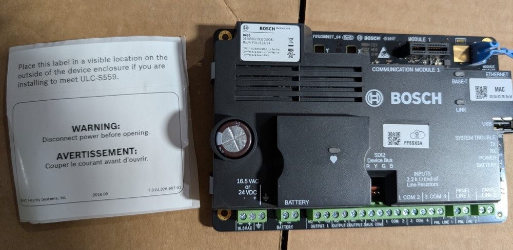 BOSCH B465 UNIVERSAL DUAL PATH COMMUNICATOR