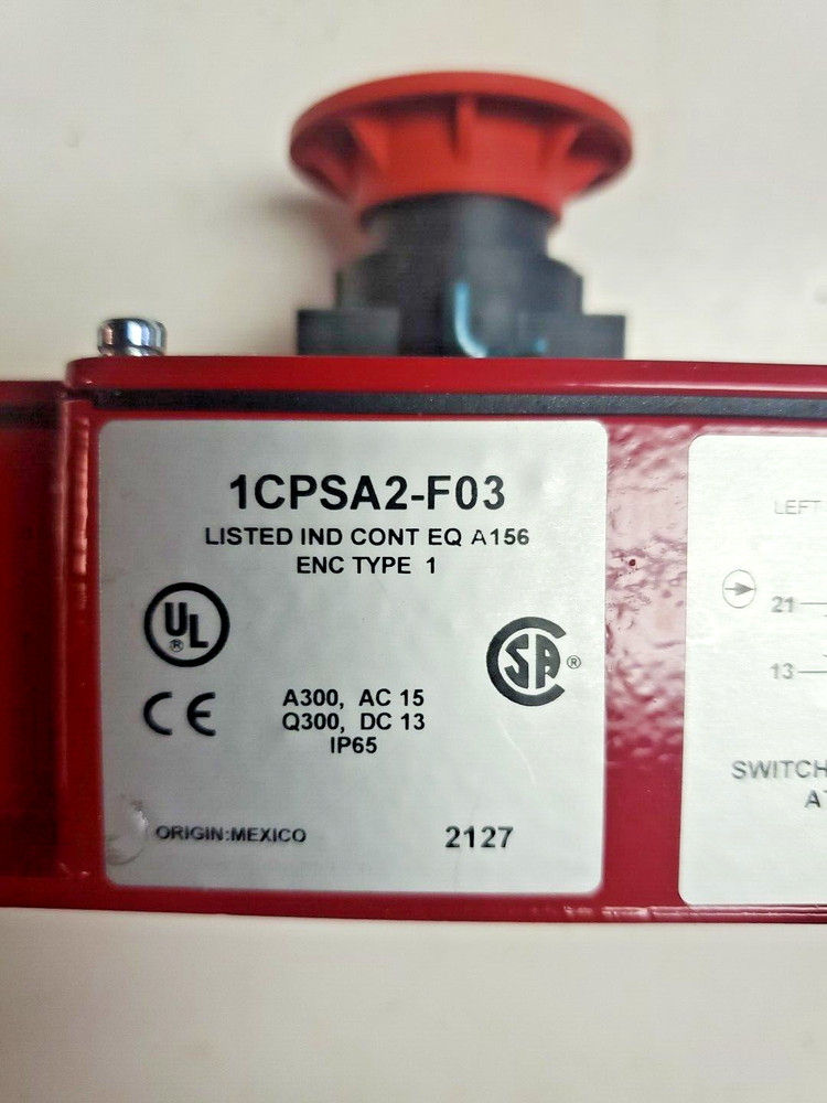 HONEYWELL CABLE PULL MICRO SWITCH 1CPSA2-F03