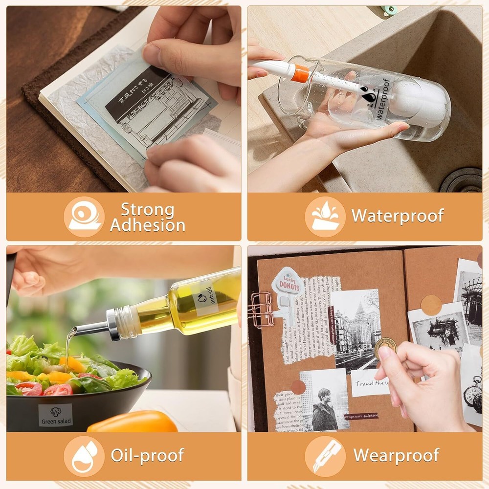 Transparent Self-Adhesive Thermal Sticker Paper for Phomemo Label Printer Lot