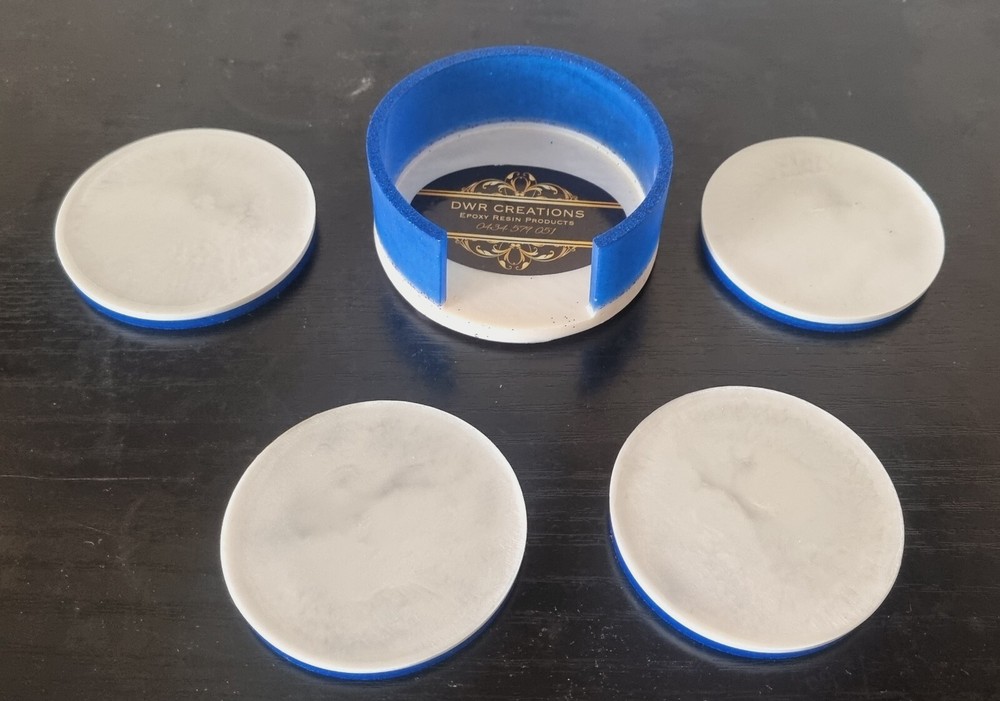 Coaster set with holder - Made by Melb Artist