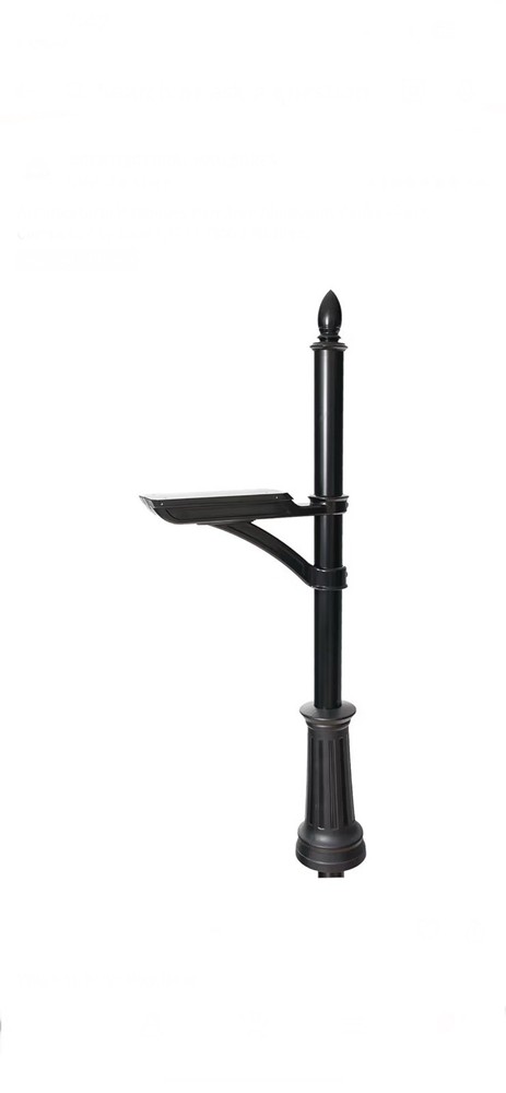Architectural Mailboxes Hamilton Black In-Ground Steel Mailbox Post
