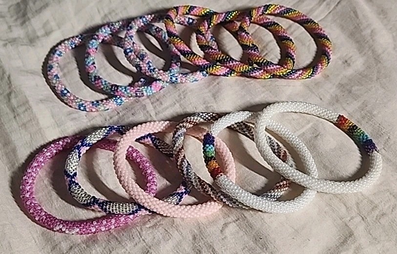 Sashka Bracelets Pinks Plus Size 7/8 Med. New