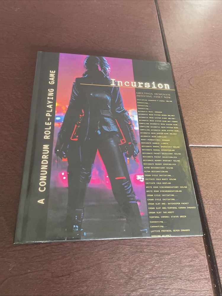 Incursion A Conundrum RPG Game Book HTF 2024 Kickstarter