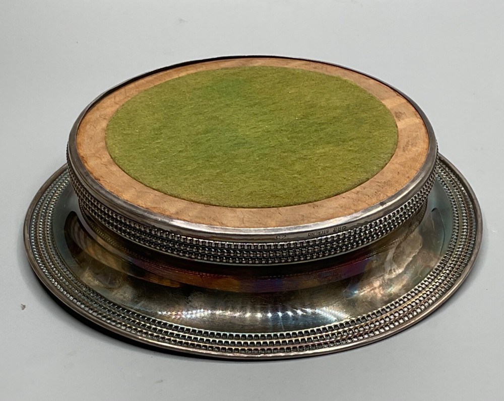 ANTIQUE GORHAM STERLING BOTTLE COASTER