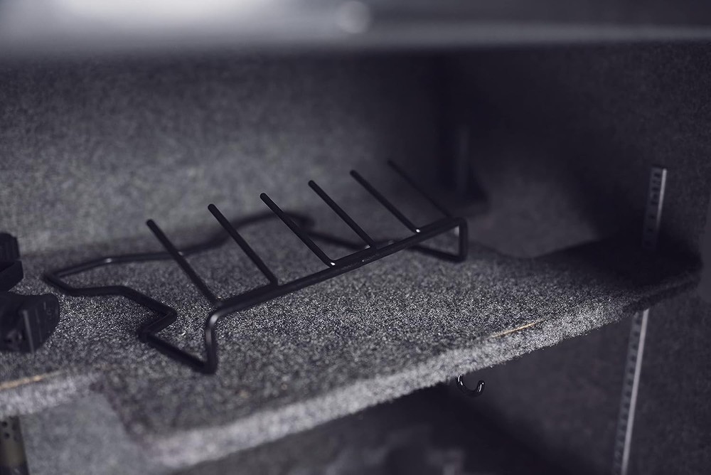 Lockdown Handgun Rack Barrel Up or Muzzle Holder with 6 Rack- Muzzle, Black