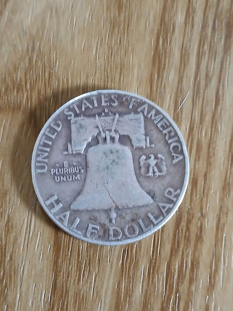 1957-D Franklin Silver Half Dollar Coin