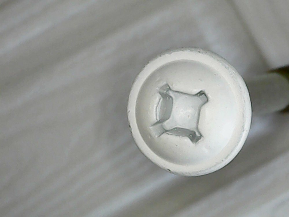 White Vinyl Shutter Screws Dinesol #001