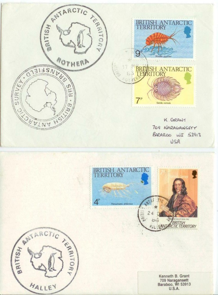 1980s British Antarctic Territory covers