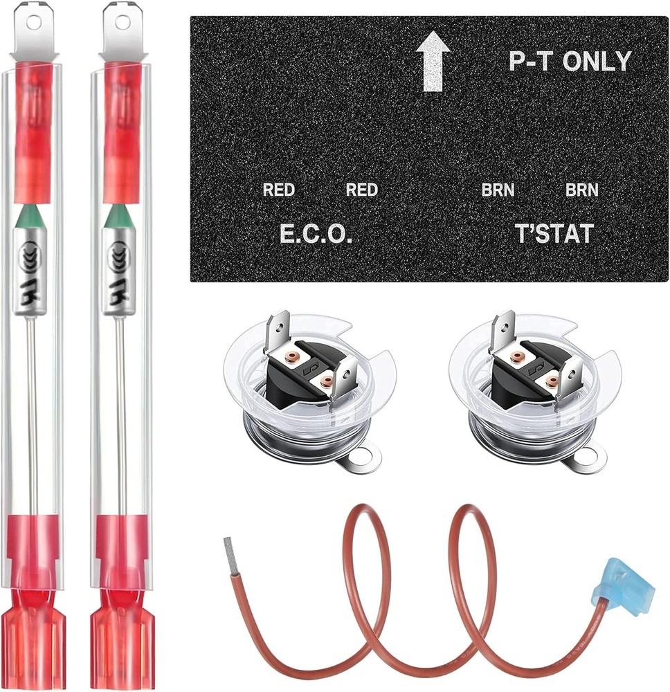 Dreyoo RV Water Heater Thermal Cutoff with ECO Thermostat Assembly Kit, Black