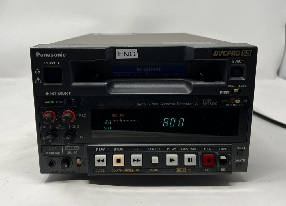 Panasonic AJ-D95DCP DVCPRO 50 Digital Video Cassette Player / Recorder -Untested