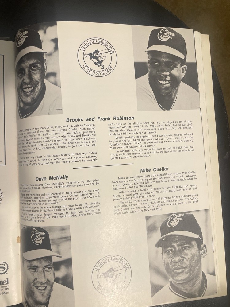 1970 World Series program Unscored From Cincinnati.