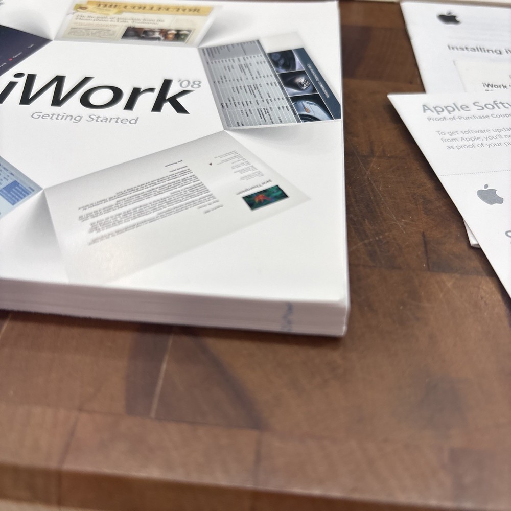 Apple iWork 08 Mac Retail Box Complete Disc Manual Serial Included