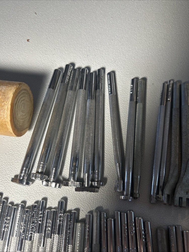 Vintage Leather Working Tools Craftool plus extras - 70 pcs total