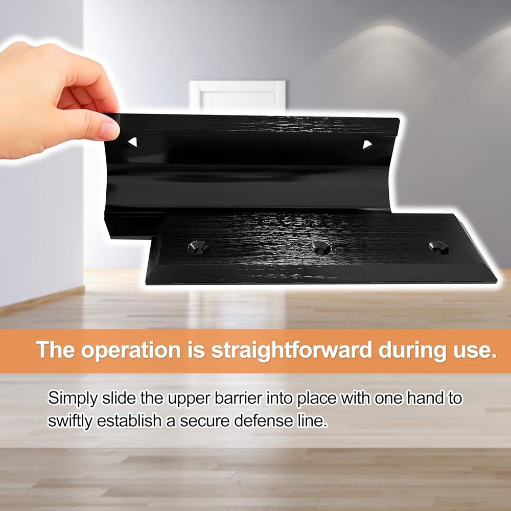 Powerful Security Lock Rectangular Door Brace Barricade House Double Safety...