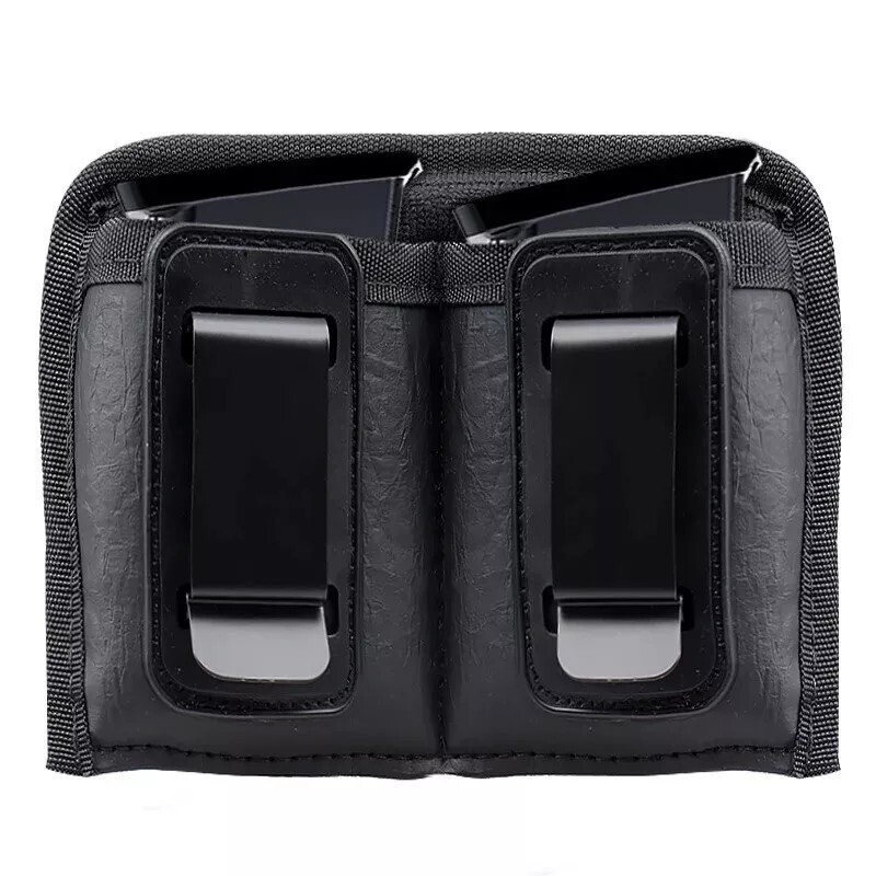 IWB Double Magazine Holster for Single Stack 9mm Mag fits Glock 43, M&P Shield +
