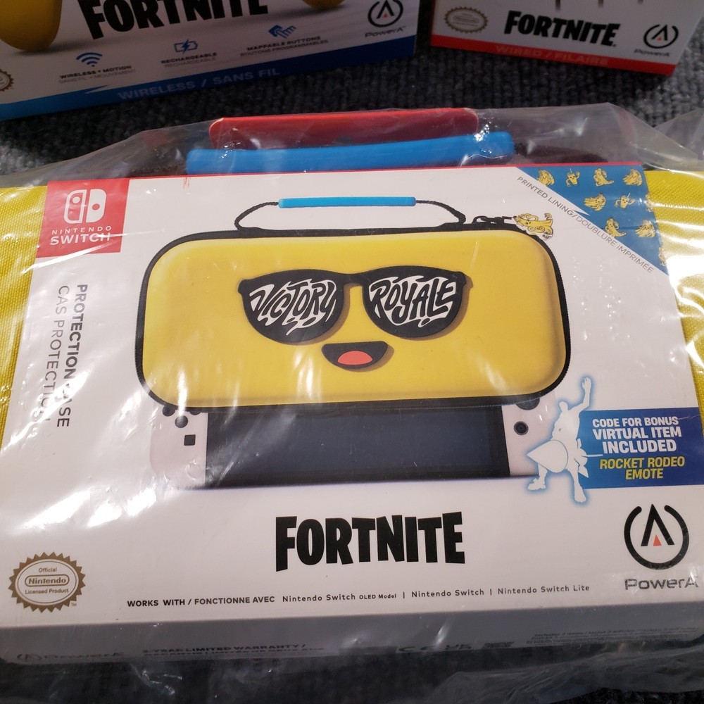 Fortnite Nintendo Switch Peely Bundle Case Controller Headphone Sealed w/ Codes