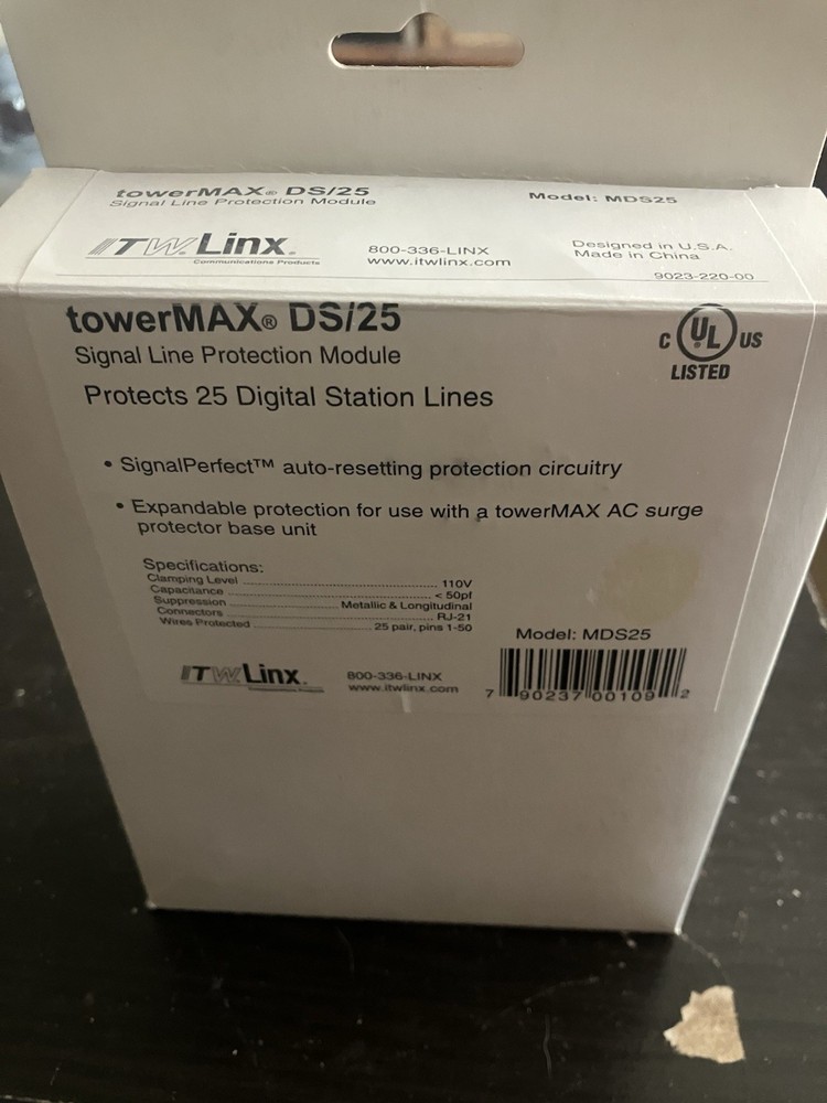 ITW Linx Towermax DS/25 Signal Line Protection Module New