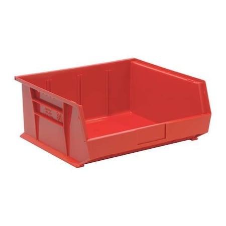Quantum Storage Systems Qus250rd Hang & Stack Storage Bin, Polypropylene, Red,