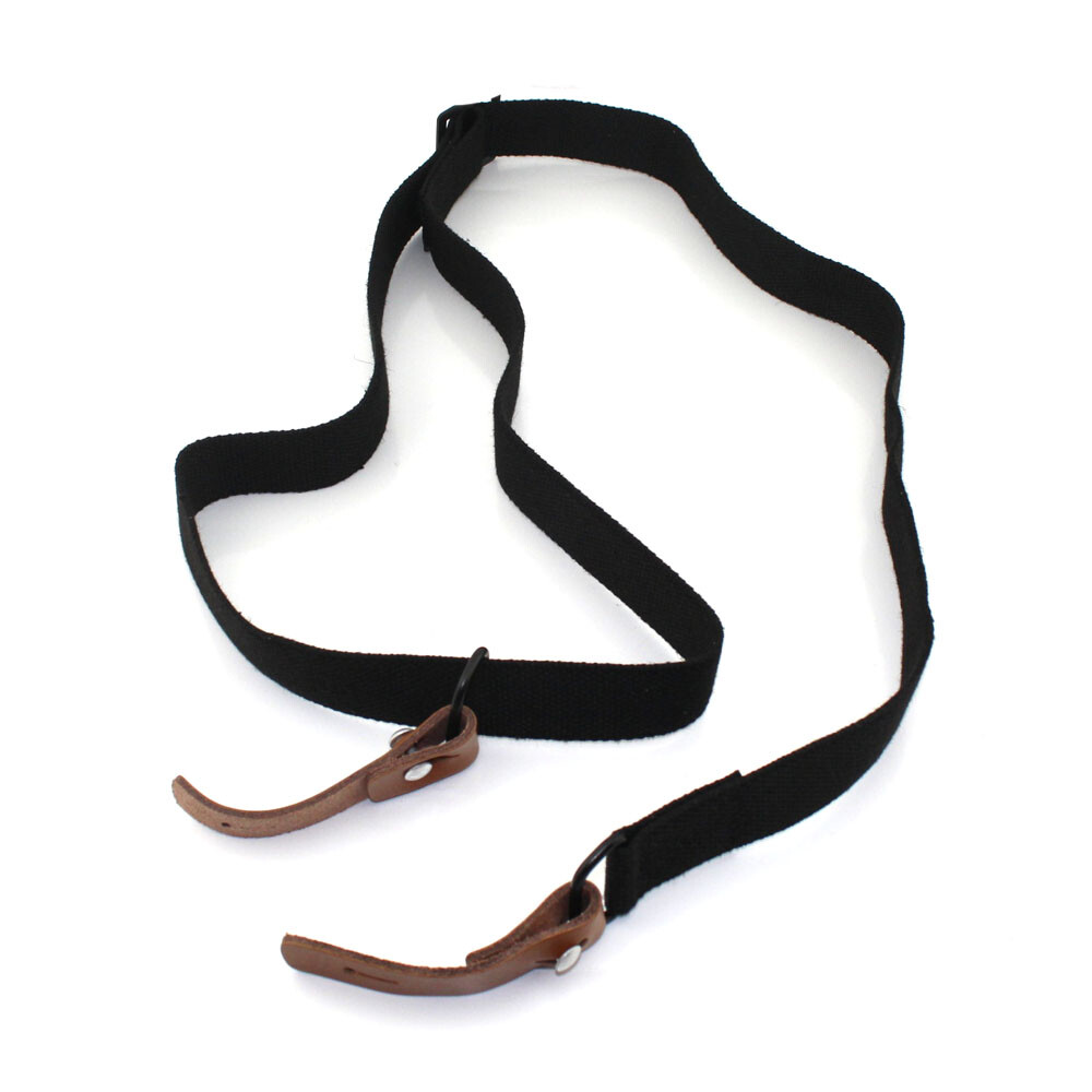 Adjustable Tactical Two Point Rifle Sling with Leather Strip