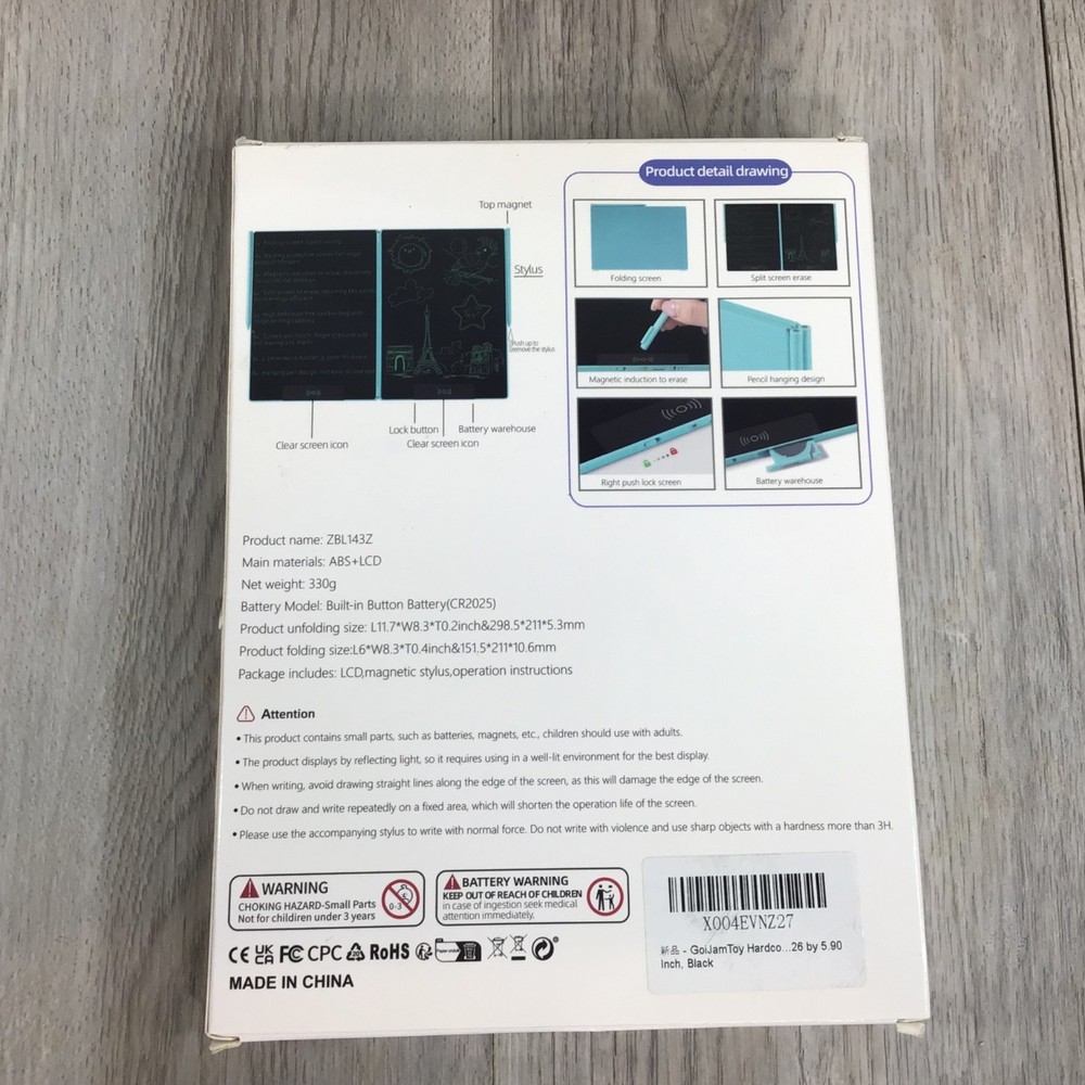14.3" Foldable LCD Writing Tablet - Rechargeable Digital Notepad *Brand New*