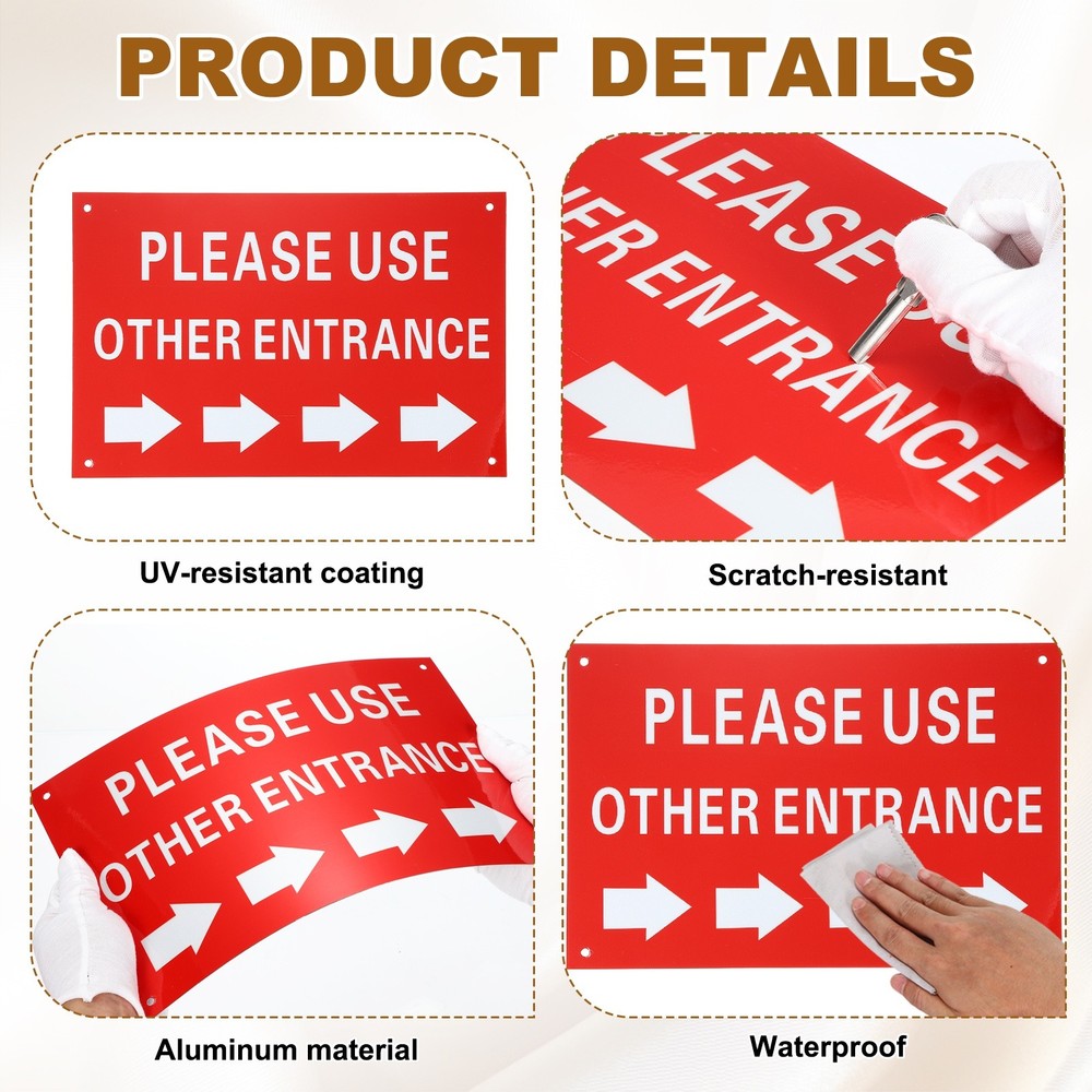 Sign "Use other input" right arrow, red/white for