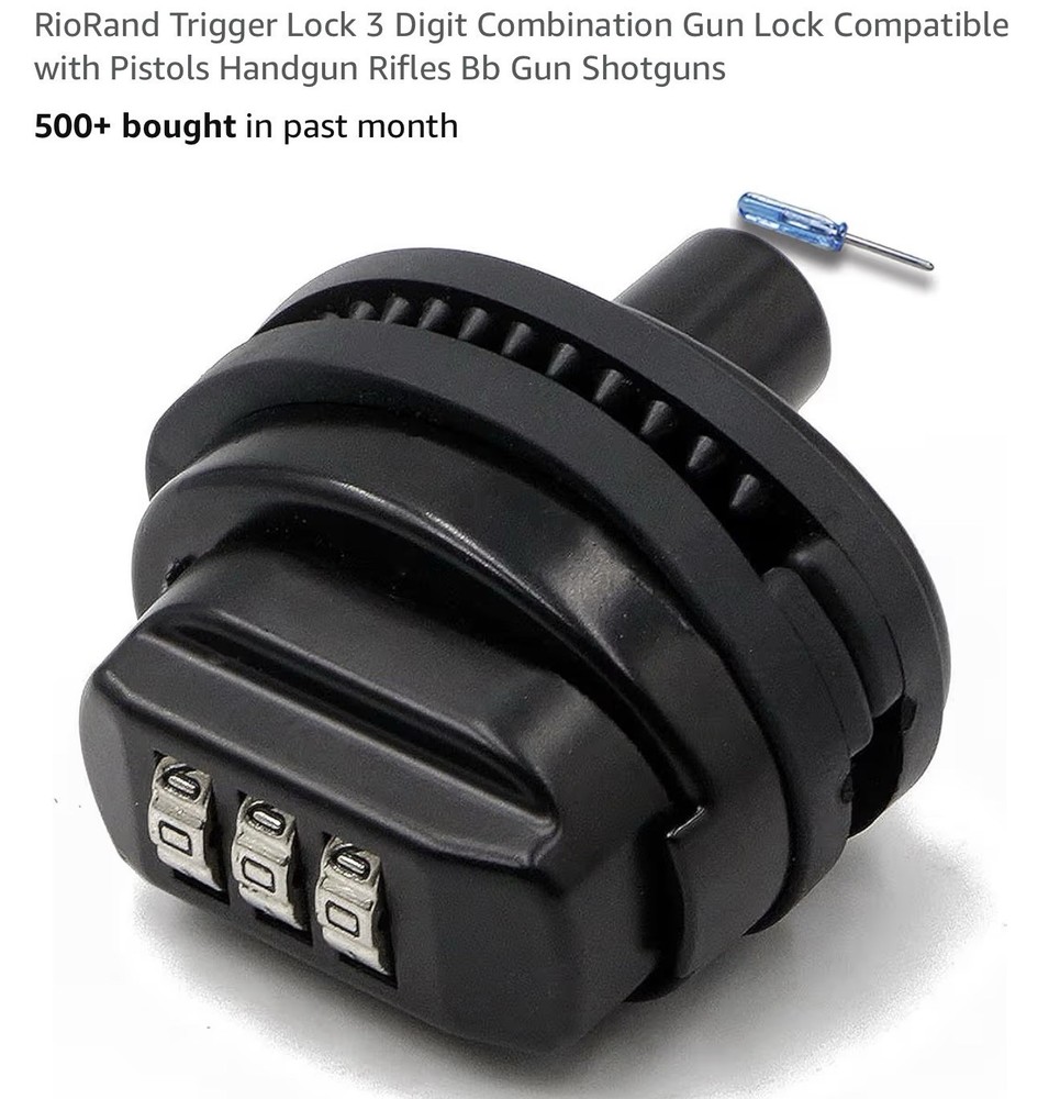 RIORAND TRIGGER LOCK 3 DIGIT SET YOUR OWN COMBO