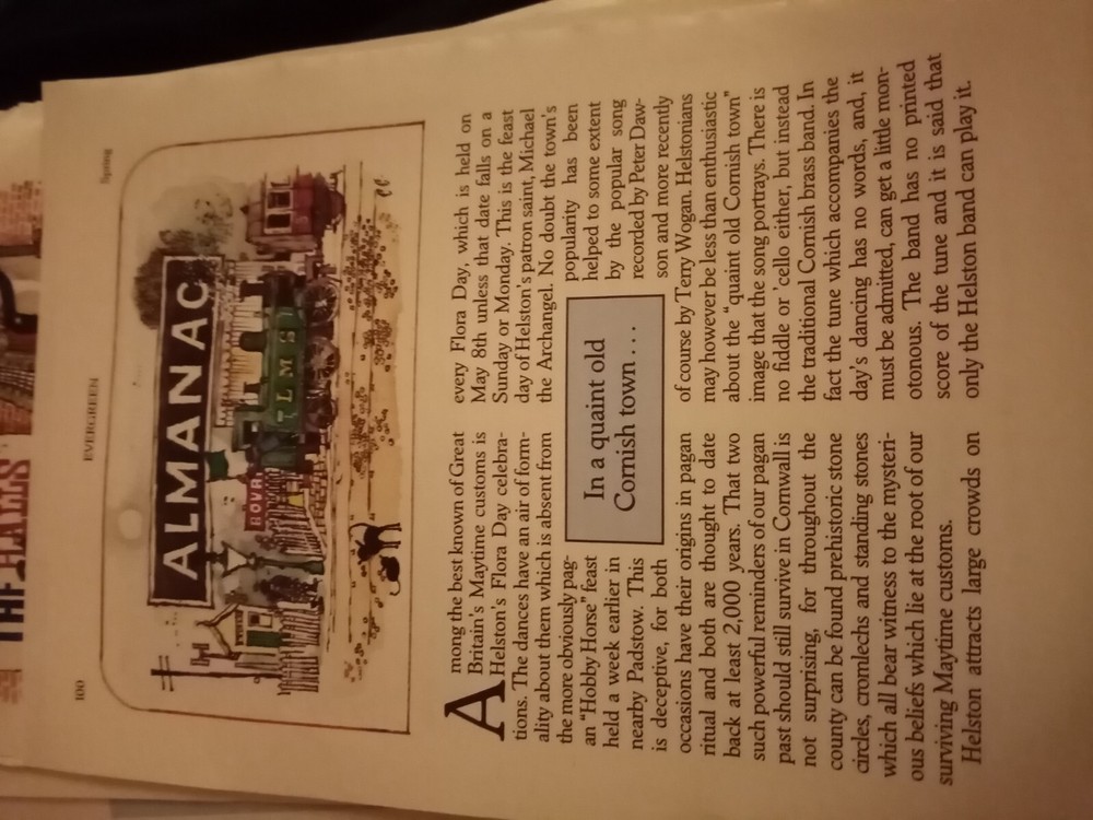 Xm50  Ephemera 1990 Article Helston Flora Day