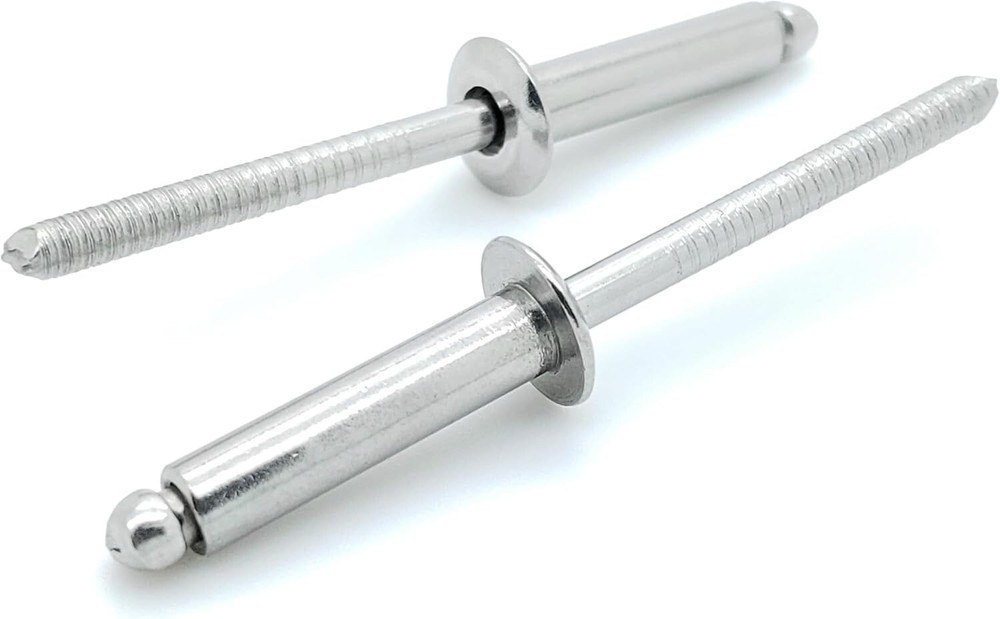 Durable 100 Pack 3/16" Diameter Blind Rivets - Perfect for Harsh Environments