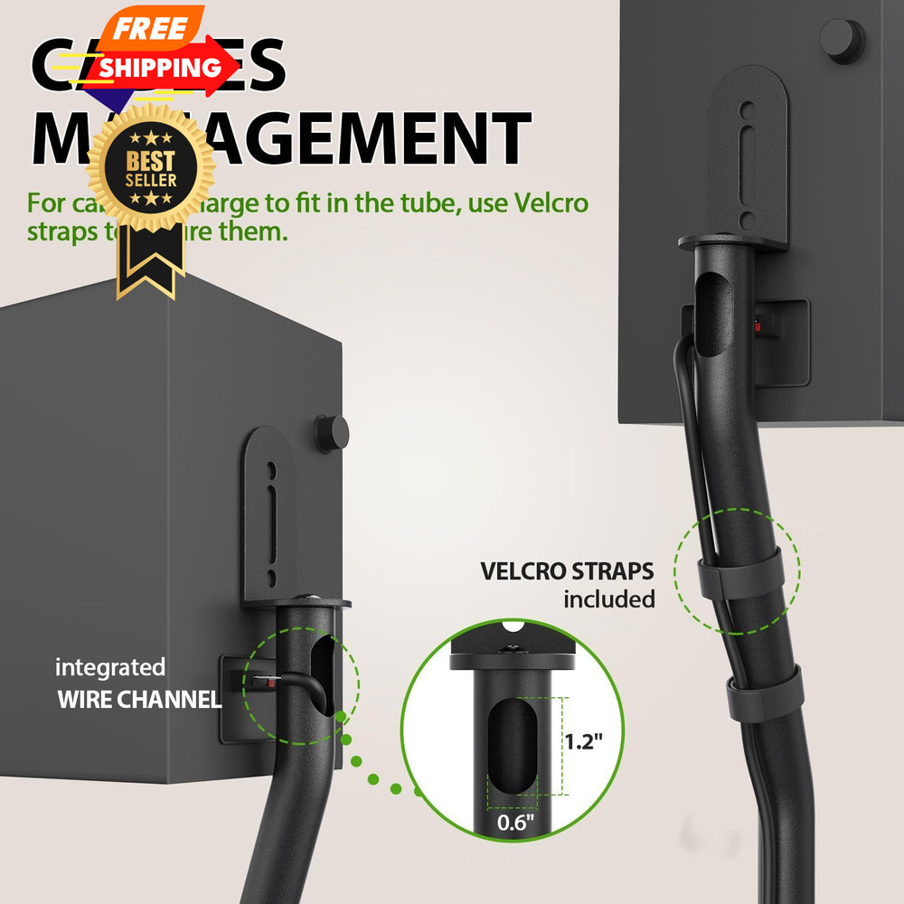 USX MOUNT Universal Speaker Stands, Height Adjustable Extend 30.0" to Black