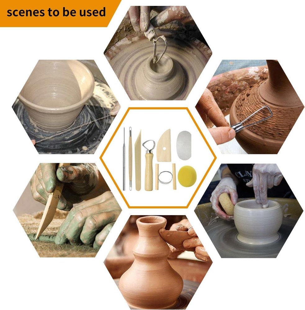 Pottery Sculpting Tools 32PCS Ceramic Clay Carving Tools Set for Crafts Polym...