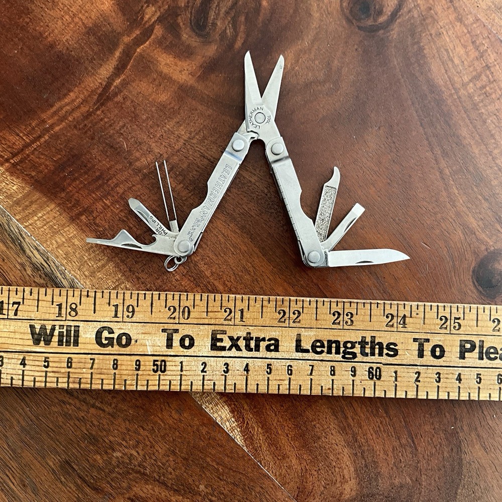 Leatherman Micra Multi-Tool Knife Scissors Stainless USA Block Letters